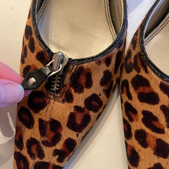 Calf hair leopard print pointy toe heels . Size 8.5 - Picture 3 of 11